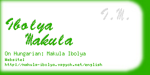 ibolya makula business card